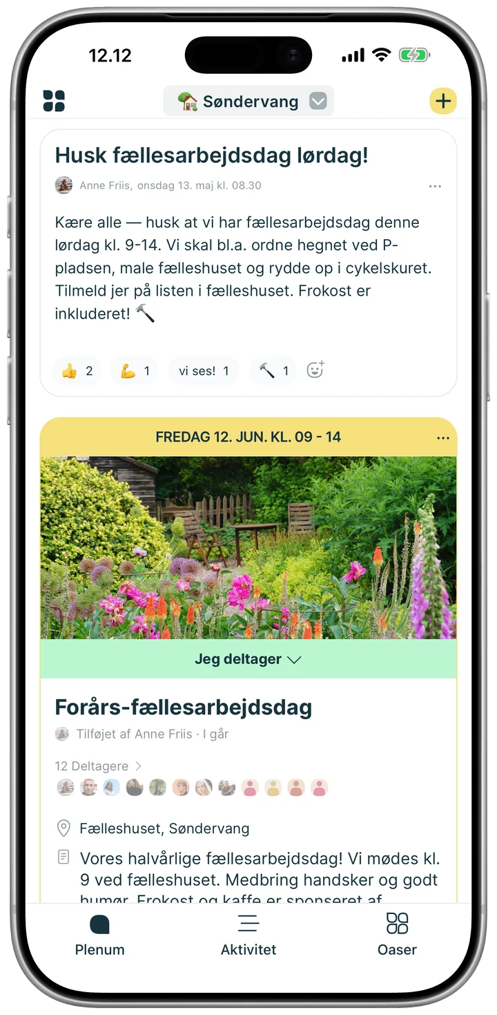 iOS-feed for Bofællesskaber
