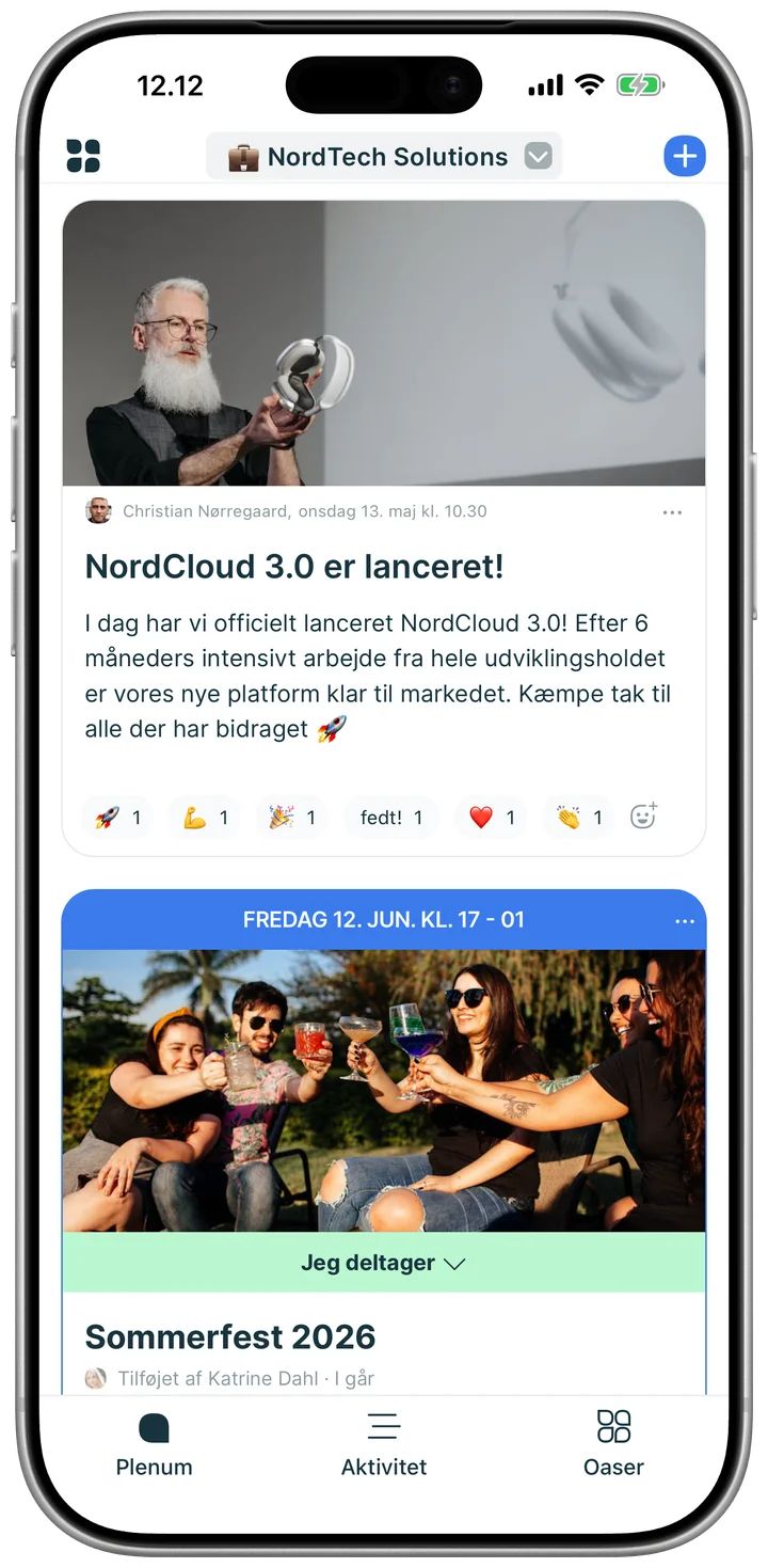 iOS-feed for Virksomheder